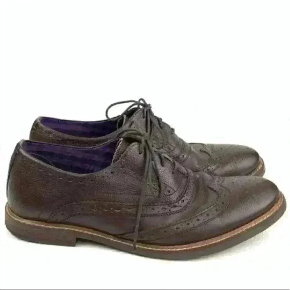 Ben Sherman mens oxfords 10 43 chocolate brown